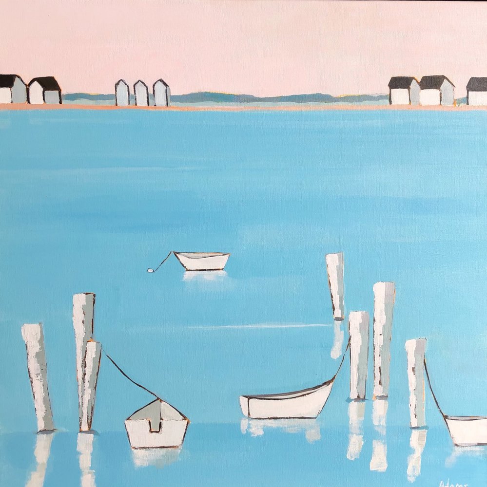 Łodzie „Calm Coastal” autorstwa phyllis adams