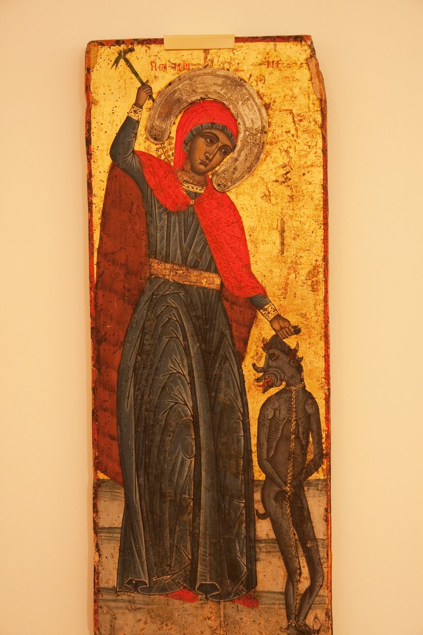 Ikona bizantyjska na wystawie w Galerii Ikon, Ohrid, Macedonia autorstwa Unknown