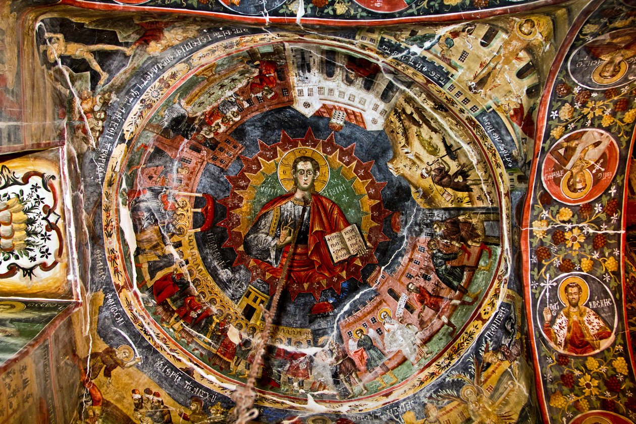 Sufit kościoła Mariackiego, Leusa, Albania autorstwa Unknown