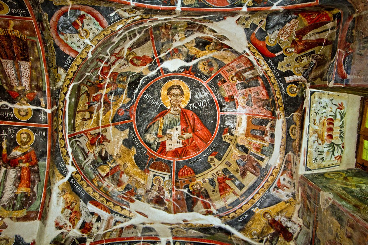 Sufit kościoła Mariackiego, Leusa, Albania autorstwa Unknown