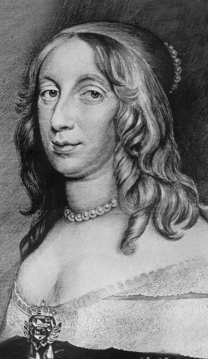Krystyna (1626-1689) córka Gustawa IIAdolfa, królowej Szwecji w latach 1632-1654. rycina kolorowa, XIX w. autorstwa Unknown