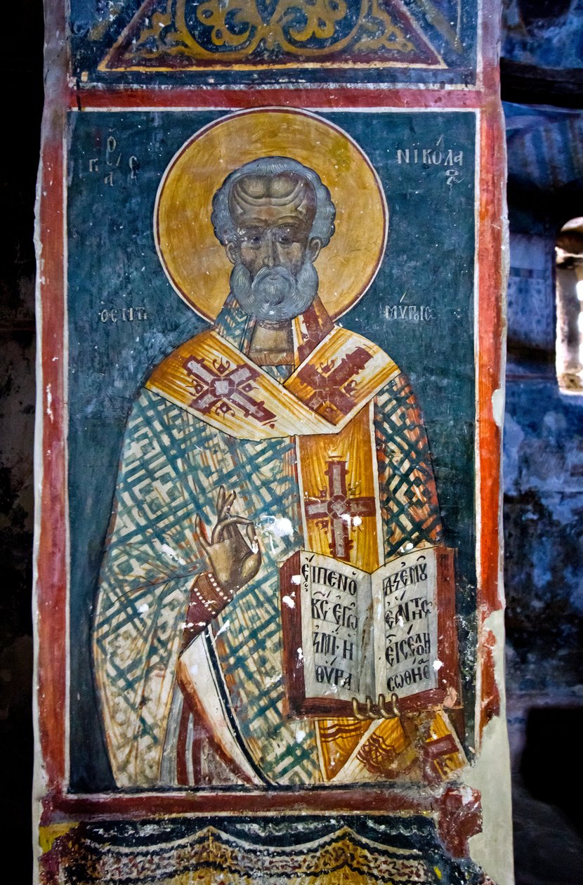 Fresk w kościele św. Marii Blachernae, zamek Berati, Albania autorstwa Unknown