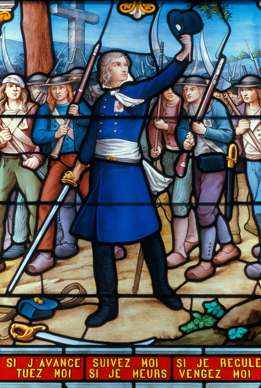 Henri de La Rochejaquelein – Nantes – Musee Dobree – Tymczasowe Expo – „Witraż i wojna Vendee” autorstwa Unknown