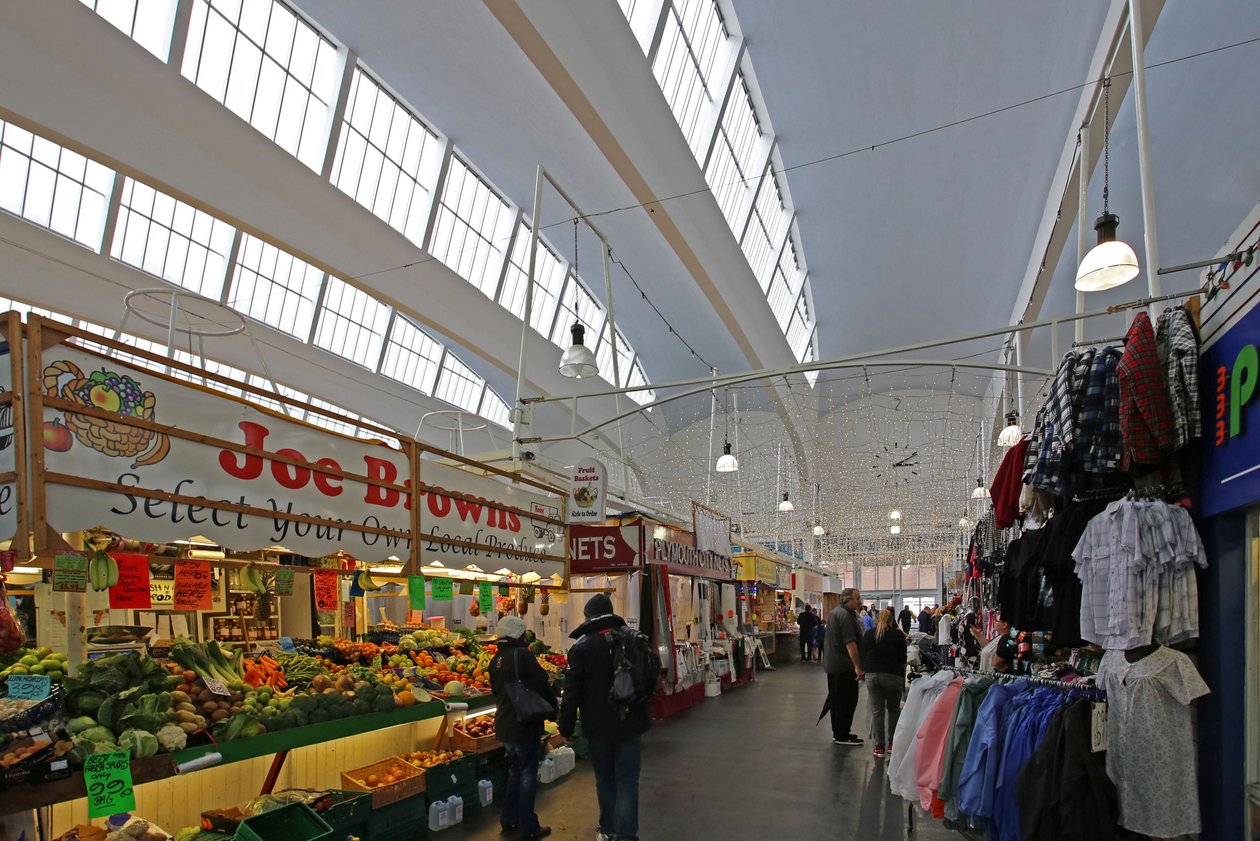 Widok wnętrza Pannier Market, Plymouth autorstwa Unbekannt Unbekannt