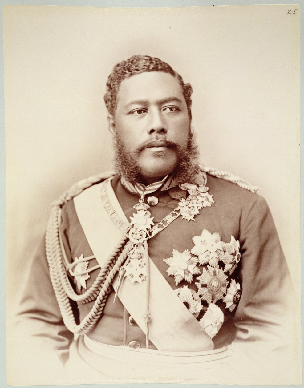 Król Kalakaua (1836-91), koniec XIX wieku (zdjęcie w sepii) autorstwa Unknown