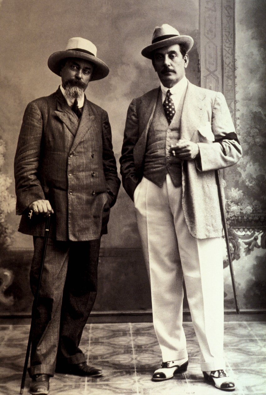 Luigi Illica z Giacomo Puccini (1858-1924) autorstwa Unknown