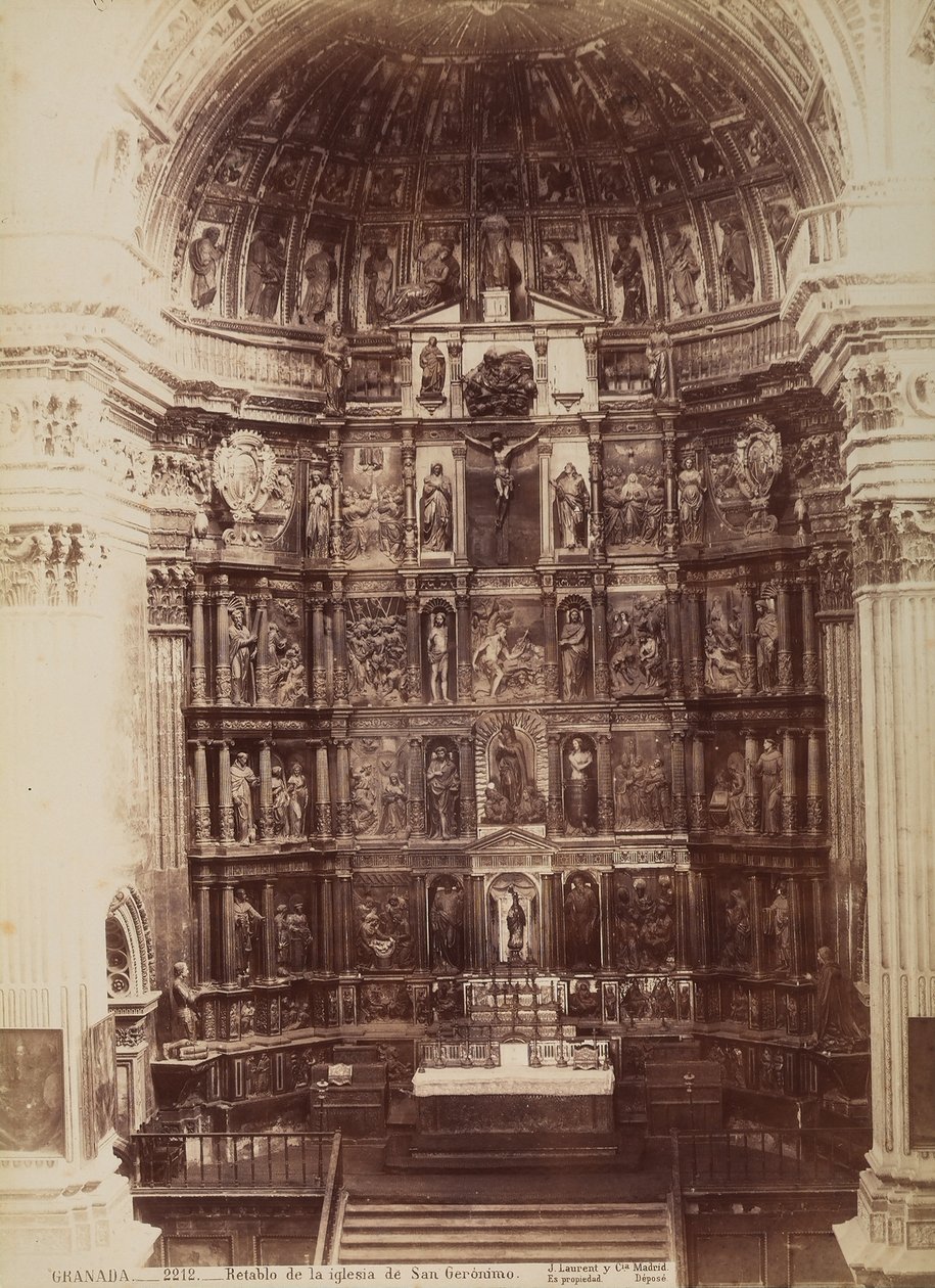 Retabulum kościoła San Jerònimo, 1570-1605, Granada, Hiszpania, ok.1880 autorstwa Unknown