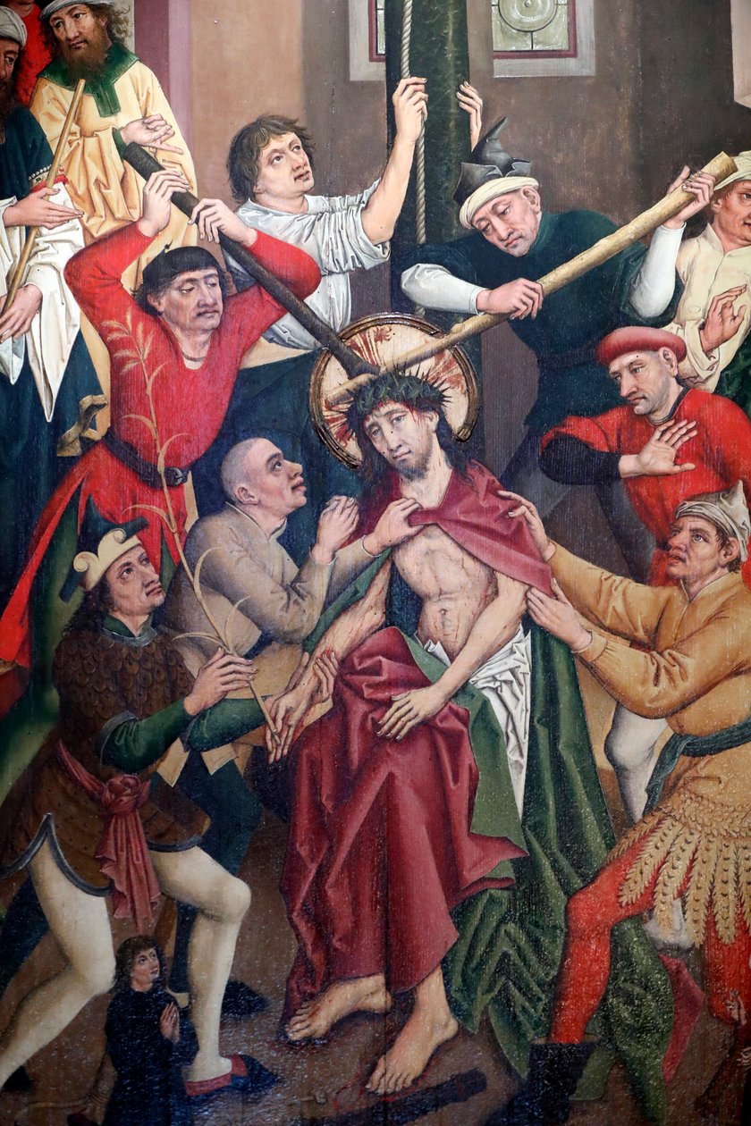 Saint-Pierre le Vieux Kościół katolicki, Chrystus w męce, Jezus biczowany i ukoronowany cierniem, Obraz Henri Lutzelmana, XV wiek, Strasburg, Francja. autorstwa Unknown