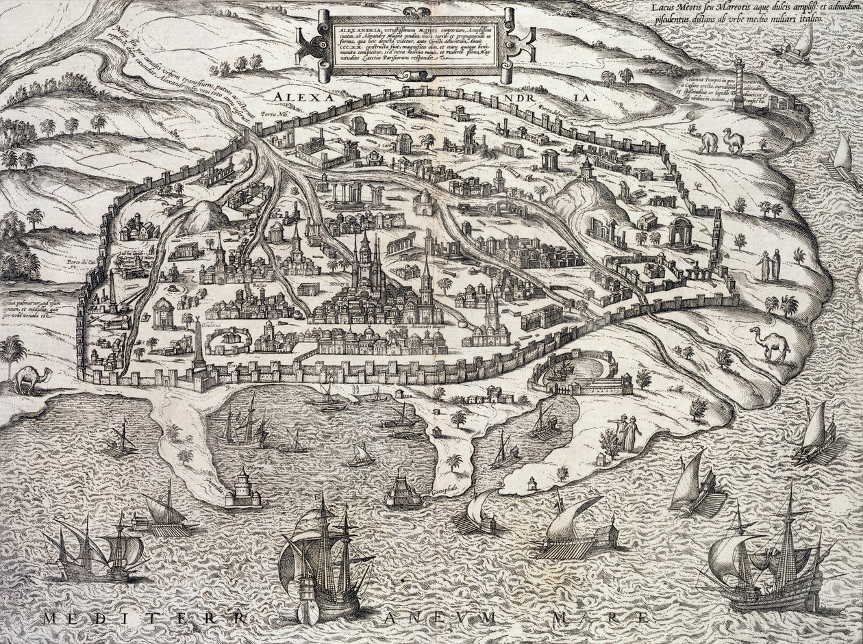 Plan miasta Aleksandrii w Egipcie, ok. 1625 autorstwa Unknown