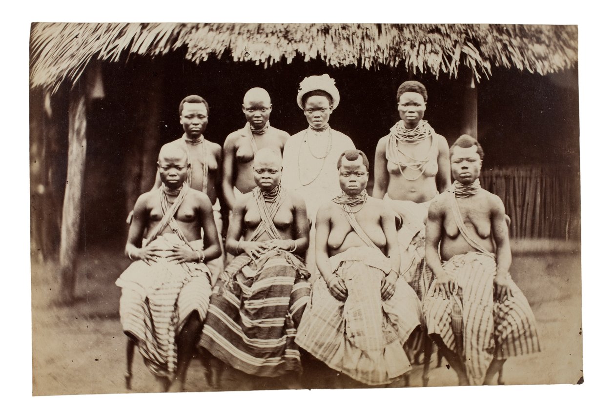Żony króla Ja Ja, Nigeria, lata 80. XIX wieku (druk albumowy) autorstwa Unknown