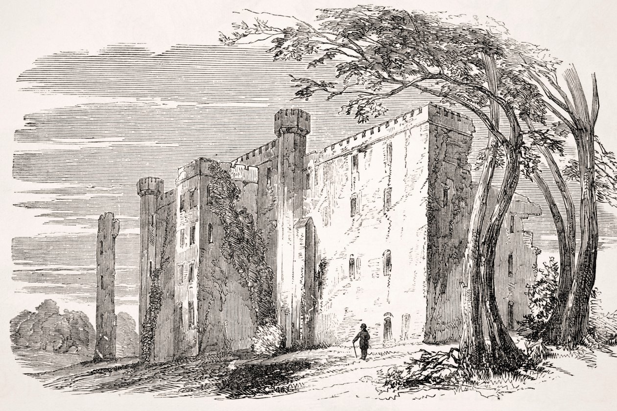 Zamek Dangan, hrabstwo Meath, z książki „Old England