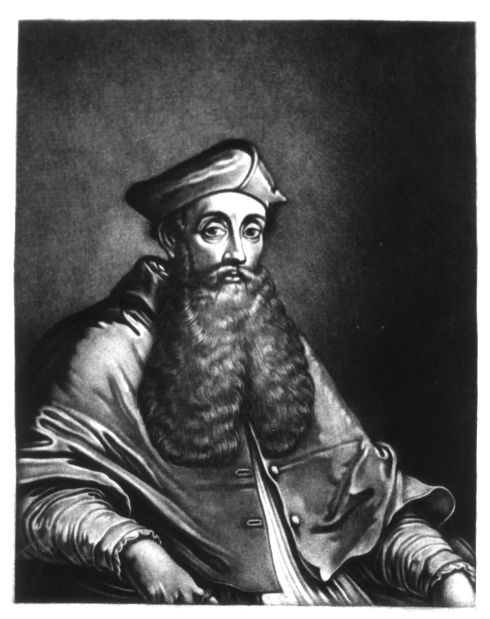 Reginald Pole (1500-58) ilustracja z „Portrety postaci sławnych w historii Wielkiej Brytanii”, grawerowana przez Richarda Earloma (1743-1822) i Charlesa Turnera (ok.1773-1857) (mezzotinta) autorstwa English School