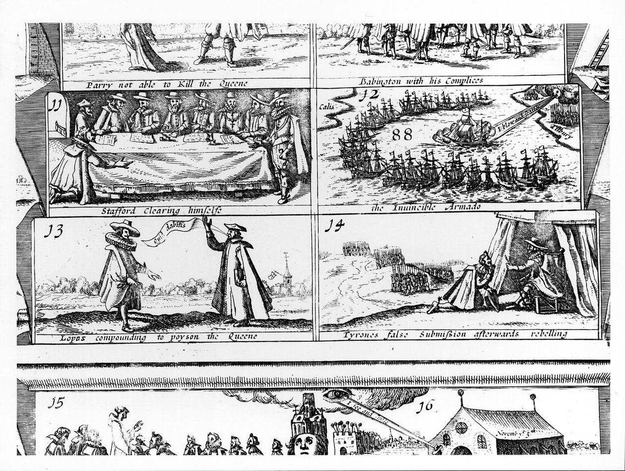 Stafford Oczyszczający się, Niezwyciężona Armada, Lopas mieszający się, by otruć królową, Fałszywe podporządkowanie Tyrone