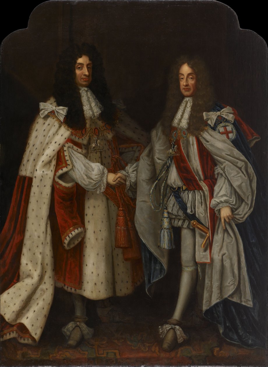 Portret Karola II i Jakuba II autorstwa Anonymous