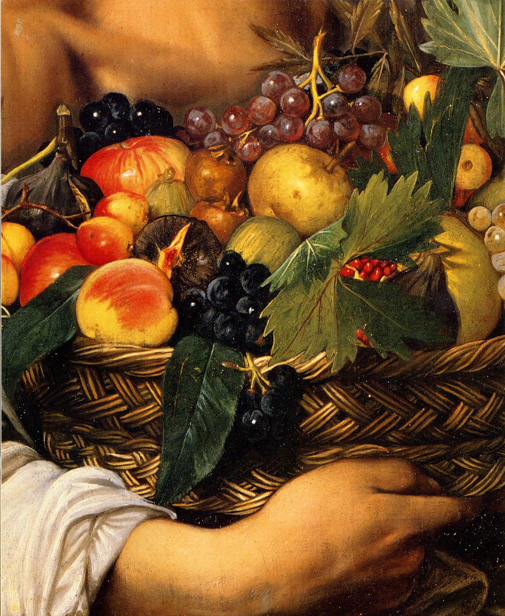 Chłopiec z koszem owoców autorstwa Michelangelo Merisi Caravaggio
