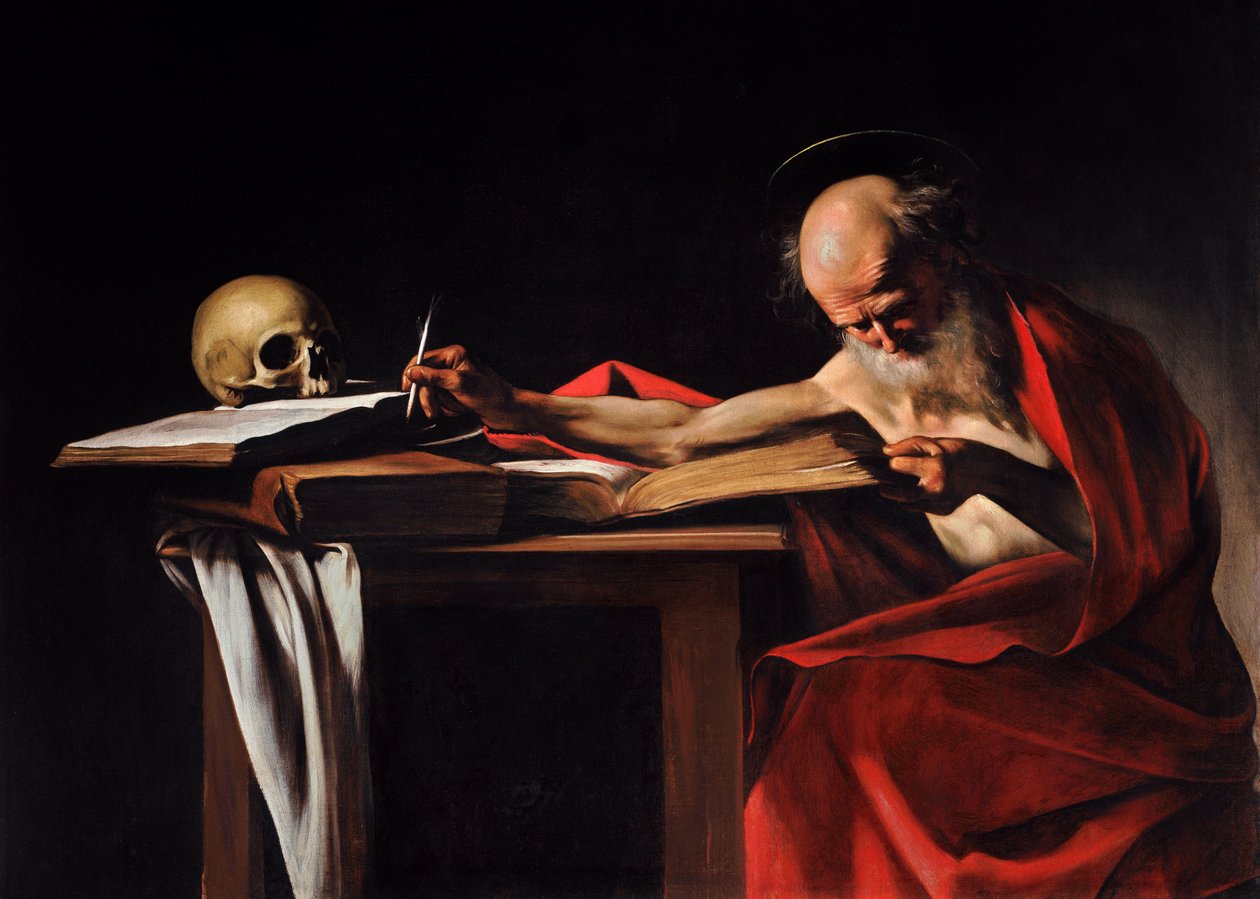 Pismo św. Hieronima autorstwa Michelangelo Merisi Caravaggio