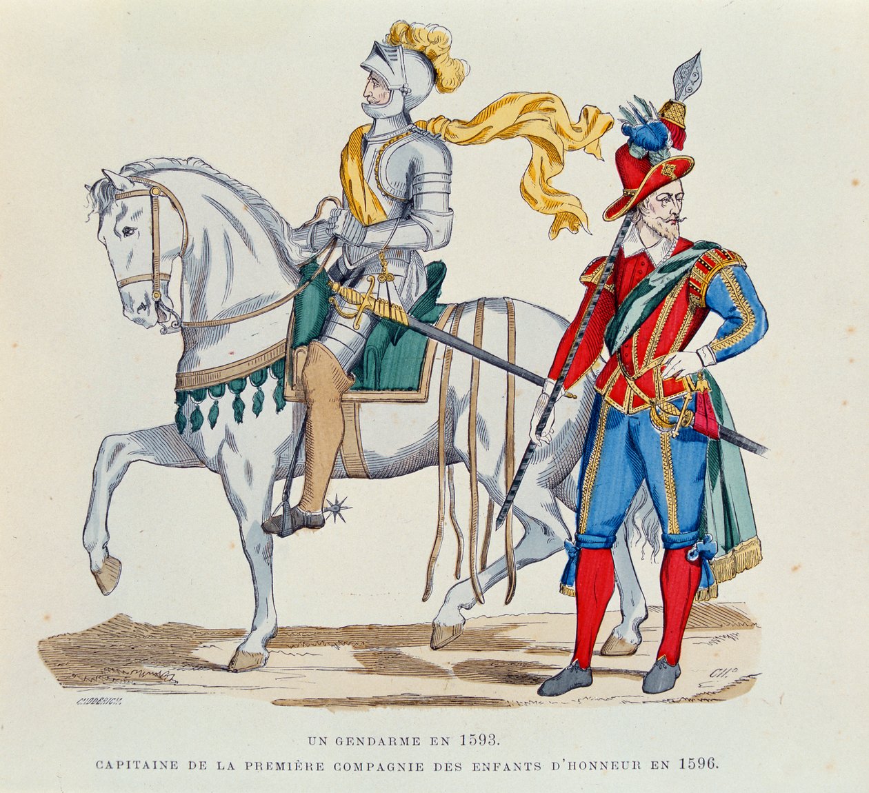 Żandarm w 1593 i kapitan Pierwszej Kompanii „Enfants d