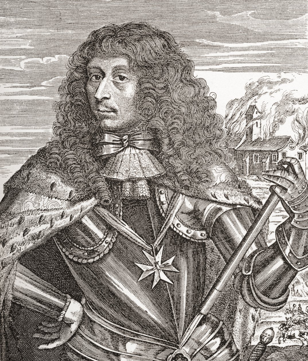 Louis de Bourbon, książę Condé aka le Grand Condé, 1621 1686. Generał francuski. Z Les Heures Libres opublikowanego w 1908 roku. autorstwa French School