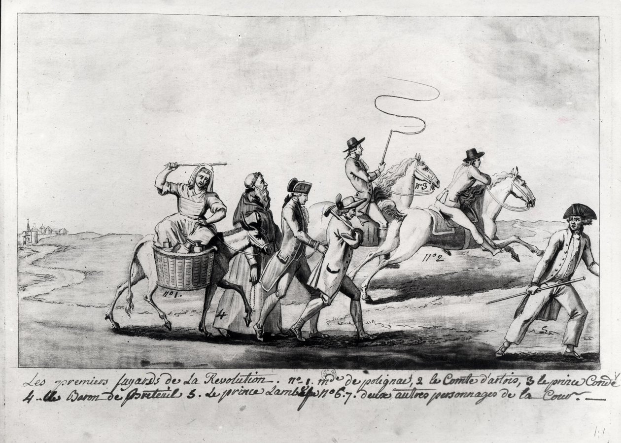 Pierwsze zbiegi rewolucji: pani de Polignac (1749-93), hrabia d