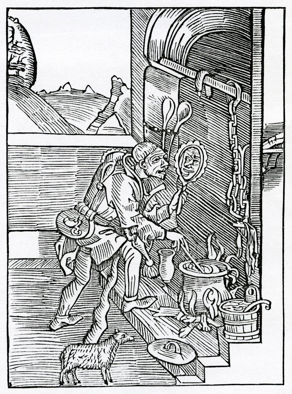 O ludziach, którzy tak dobrze trzymają się własnej zarozumiałości, że nie sądzą, aby nikt tak wyse, stronge, fayre, ani elokwentny, jak oni sami, ilustracja z angielskiego przekładu Alexandra Barclay
