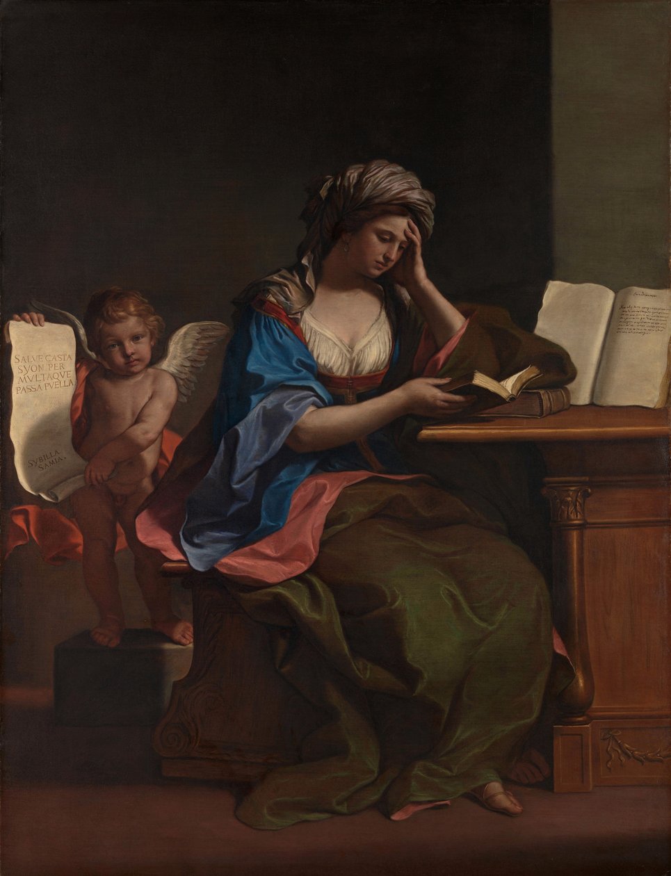 Sama Sybilla z Putto autorstwa Guercino