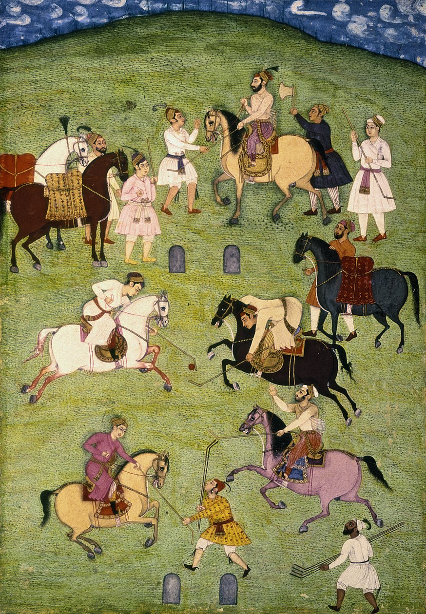 Gra w polo, z dużego albumu Clive autorstwa Indian School