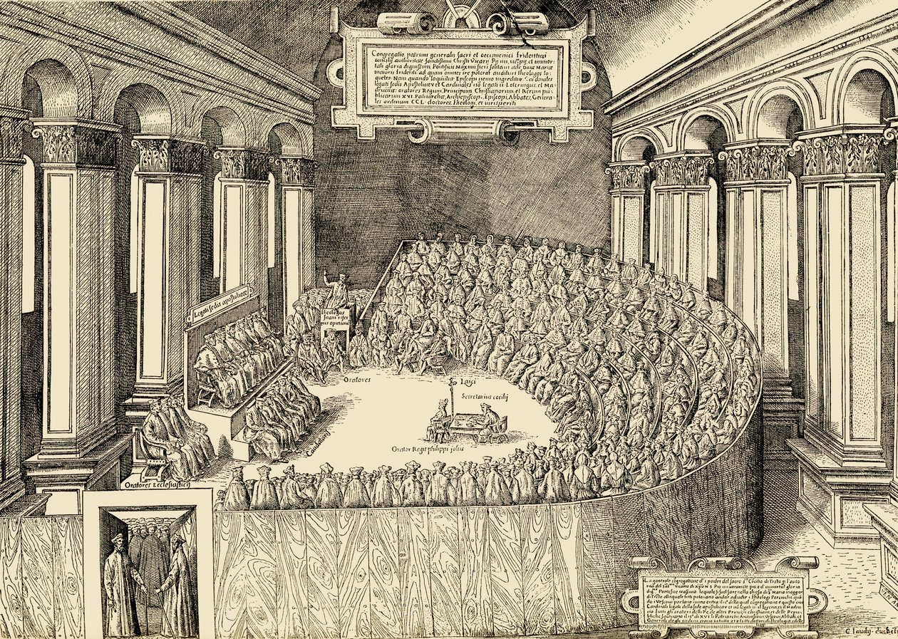 Sobór Trydencki (1545-63) (rycina) autorstwa Italian School