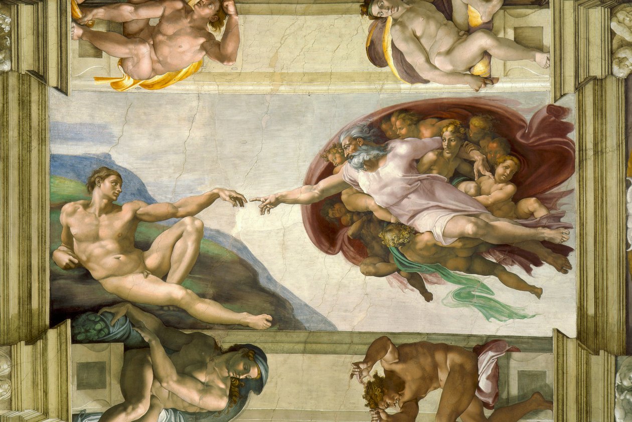 Stworzenie Adama autorstwa Michelangelo Buonarroti