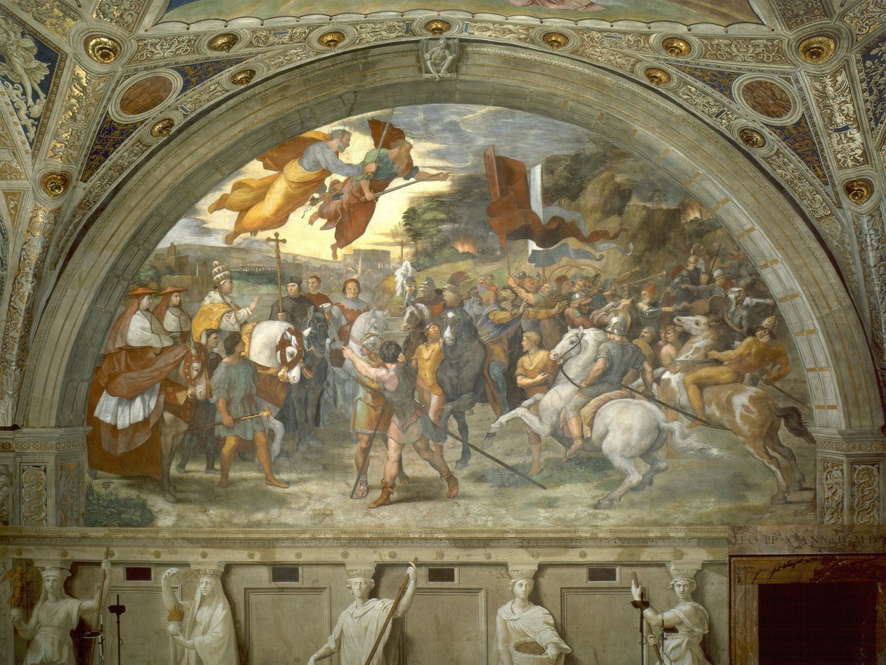 Spotkanie Leona Wielkiego i Attyli autorstwa Raffaello Sanzio Raphael