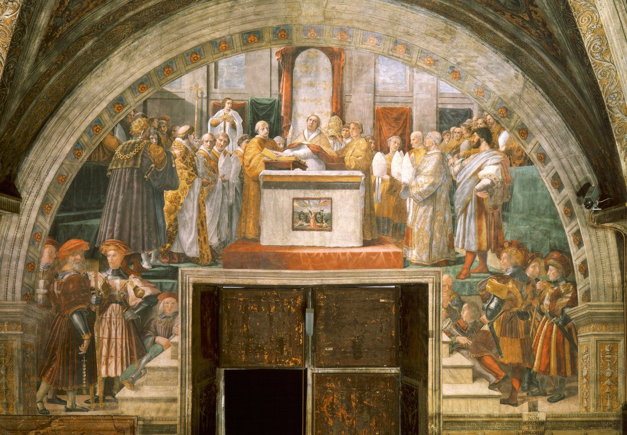 Usprawiedliwienie Leona III autorstwa Raffaello Sanzio Raphael