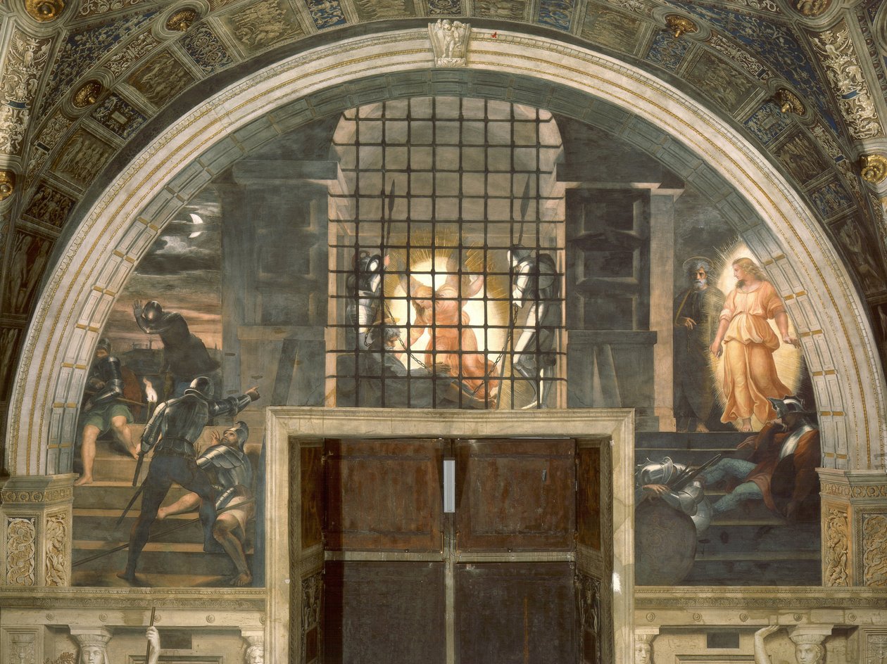 Wyzwolenie Świętego Piotra autorstwa Raffaello Sanzio Raphael