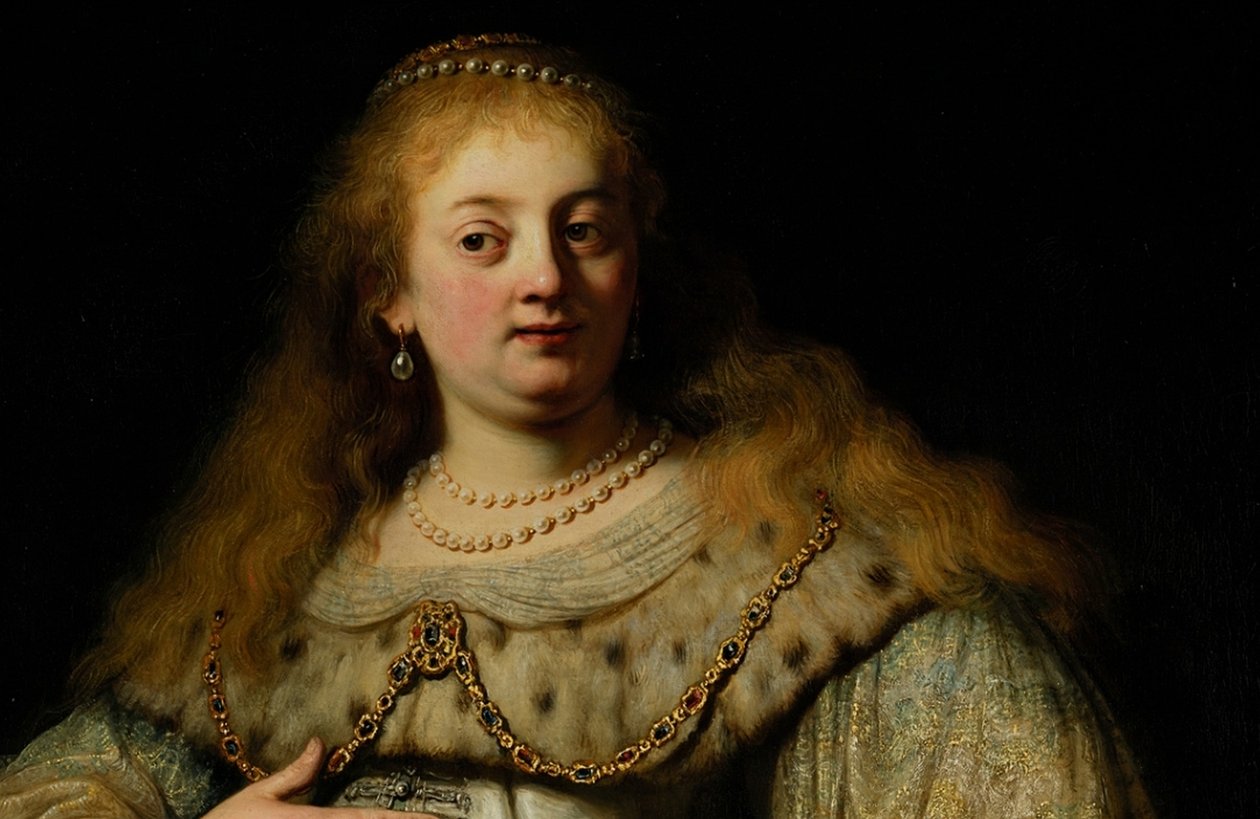 Artemizja, detal autorstwa Rembrandt van Rijn