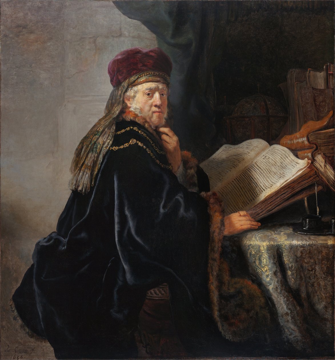 Uczony w swoim gabinecie autorstwa Rembrandt van Rijn