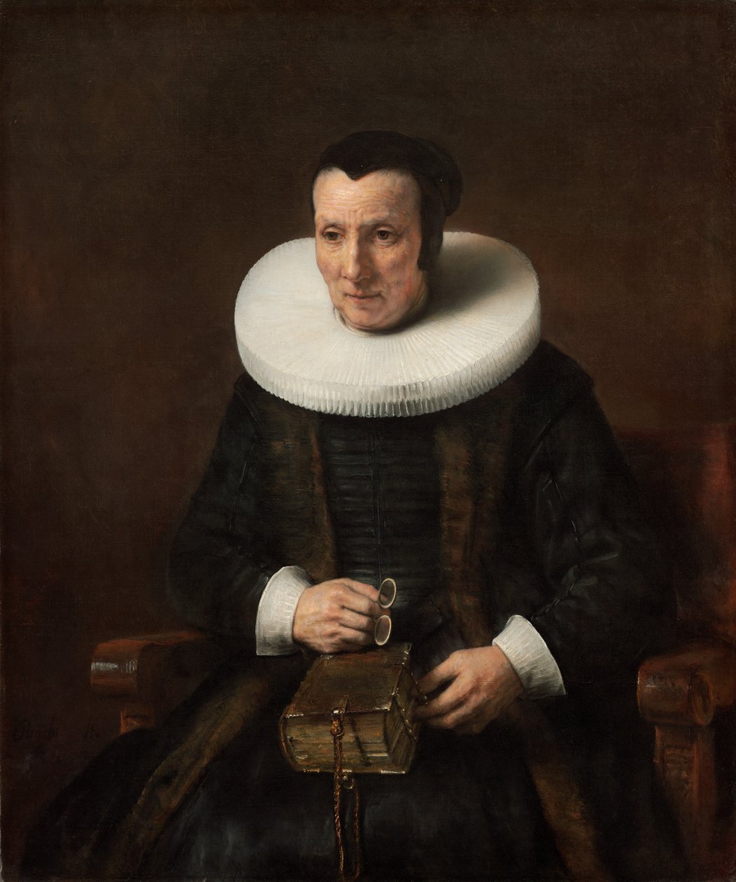Staruszka z książką autorstwa Rembrandt van Rijn