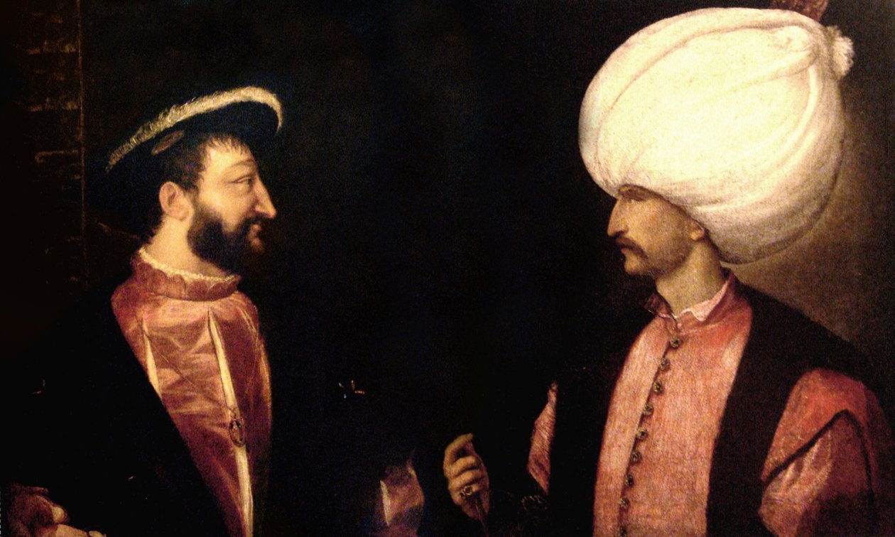 Franciszek I i Sulejman Wspaniały autorstwa Tiziano Vecelli