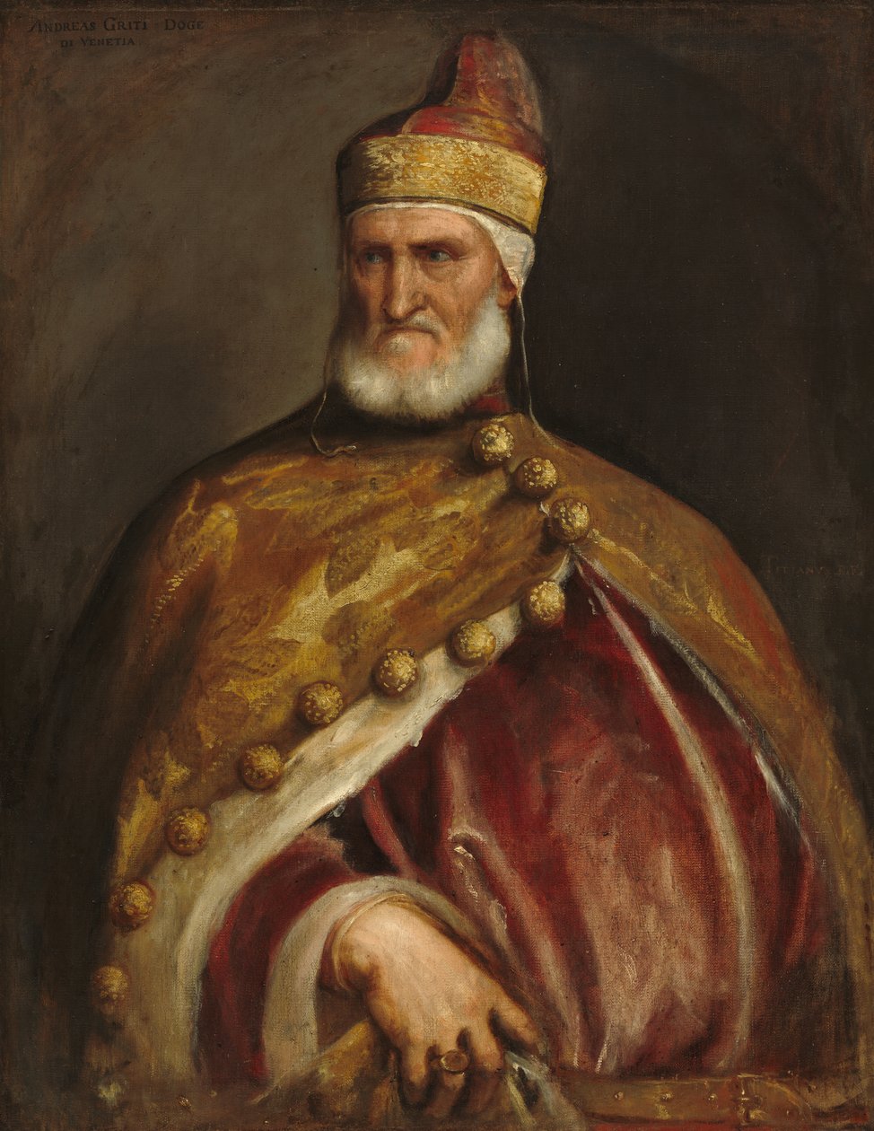 Portret doży Andrei Gritti autorstwa Tiziano Vecelli