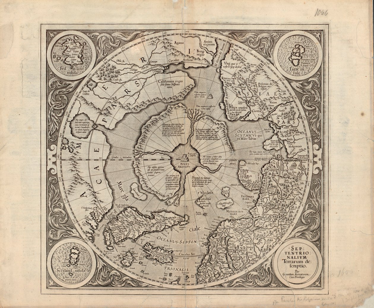 Mapa została opublikowana w (1628) i przedstawia biegun północny, daleką północ autorstwa Unbekannt Unbekannt