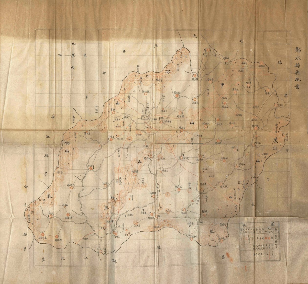 Mapa powiatu Linshui autorstwa Unbekannt Unbekannt