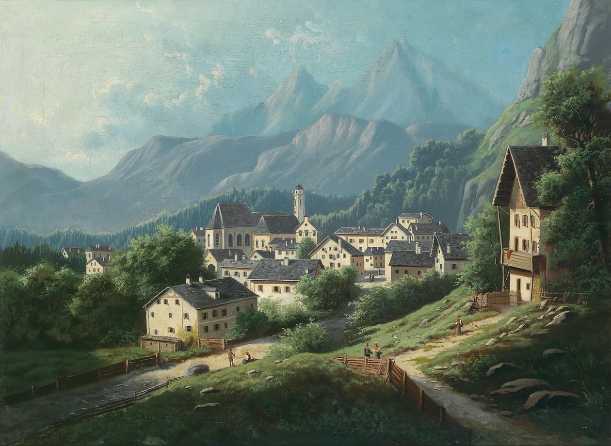 Widok na Berchtesgaden autorstwa Unknown