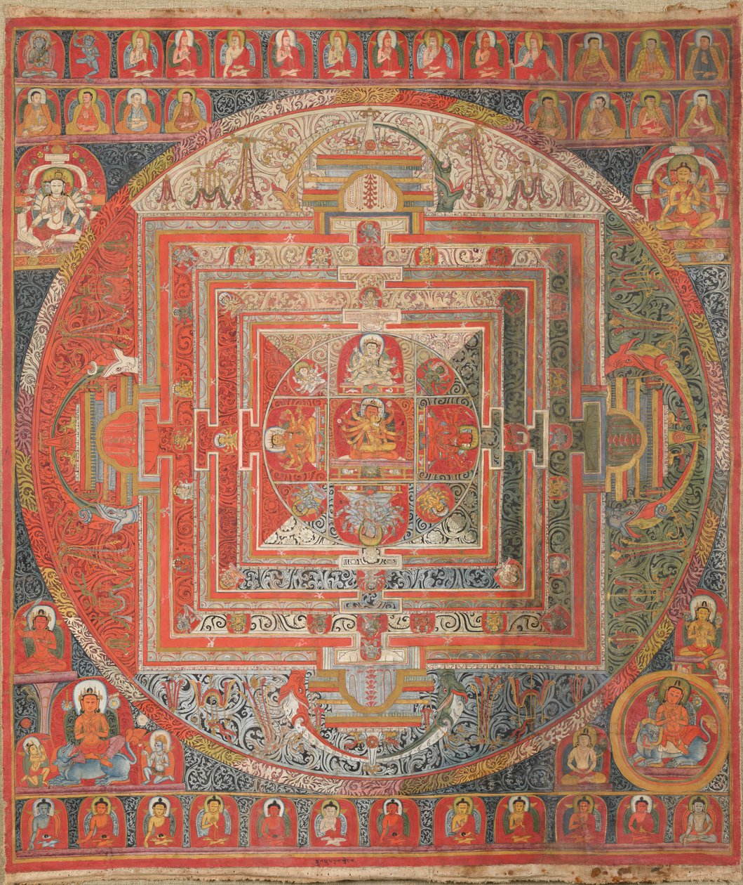 Manjuvajramandala z 43 bóstwami autorstwa Unknown