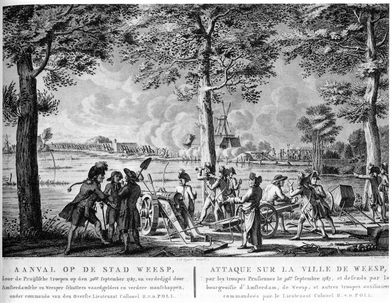 Pruski atak na Weesp, 1787 autorstwa Unknown