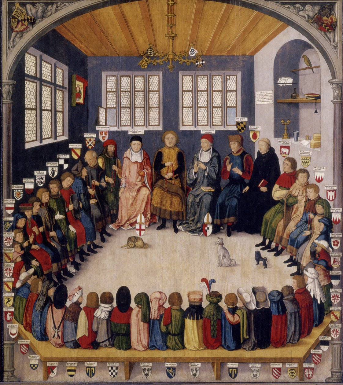 Posiedzenie Rady hrabiego Eberharda des Milden (1392-1417) autorstwa Unknown