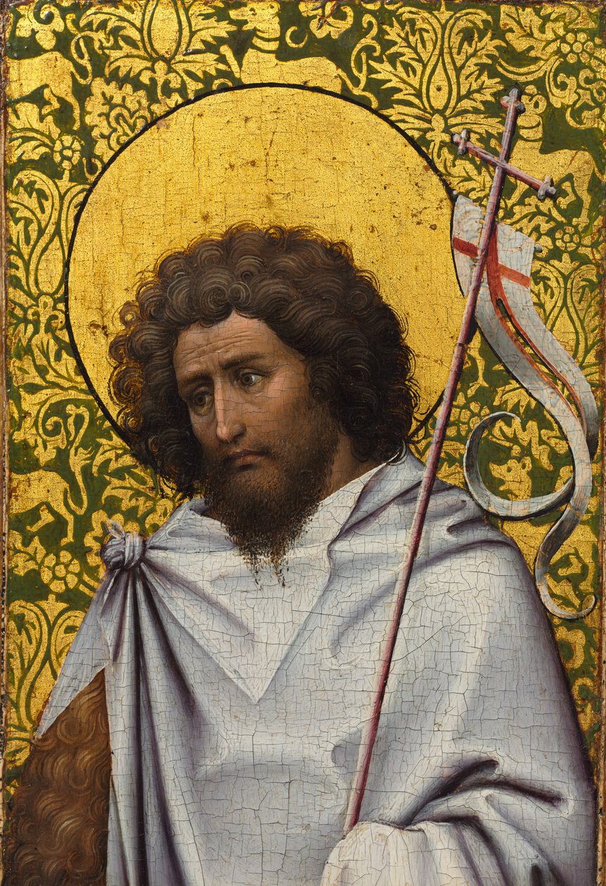Jan Chrzciciel, ok. 1410 (olej na płycie dębowej) autorstwa (1375/8 1444) Master of Flemalle