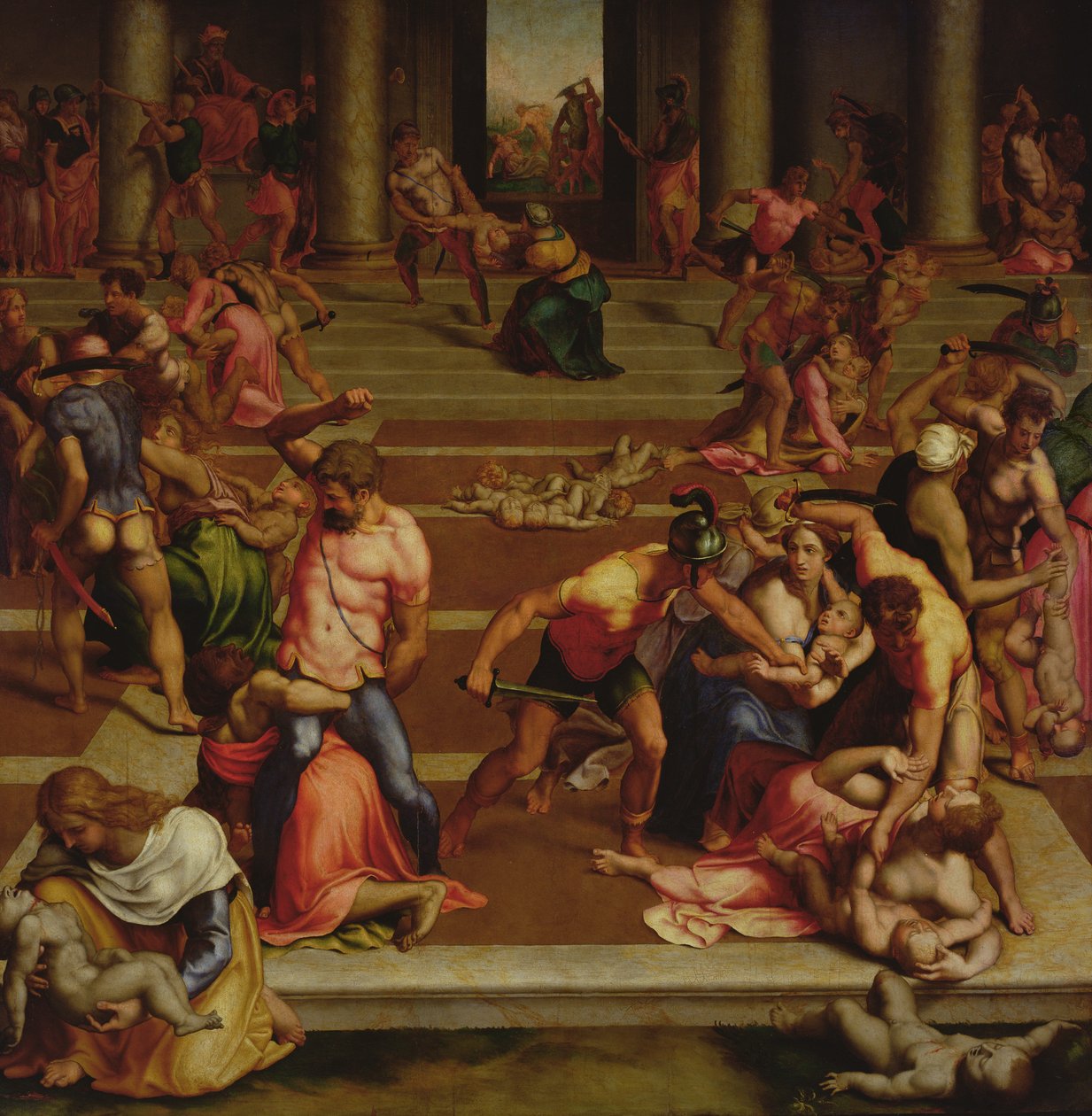 Masakra niewinnych (tempera na panelu) autorstwa (1509 66) Daniele da Volterra