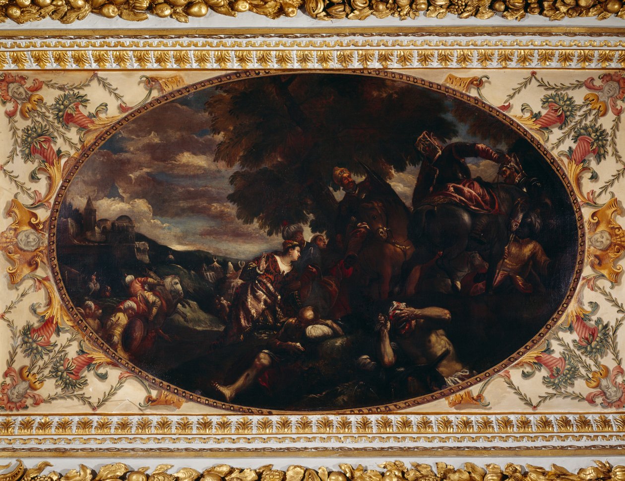 Obrona Scutari, sufit galerii, Chiswick House, Londyn (olej na płótnie) autorstwa (1528 88) (after) Veronese