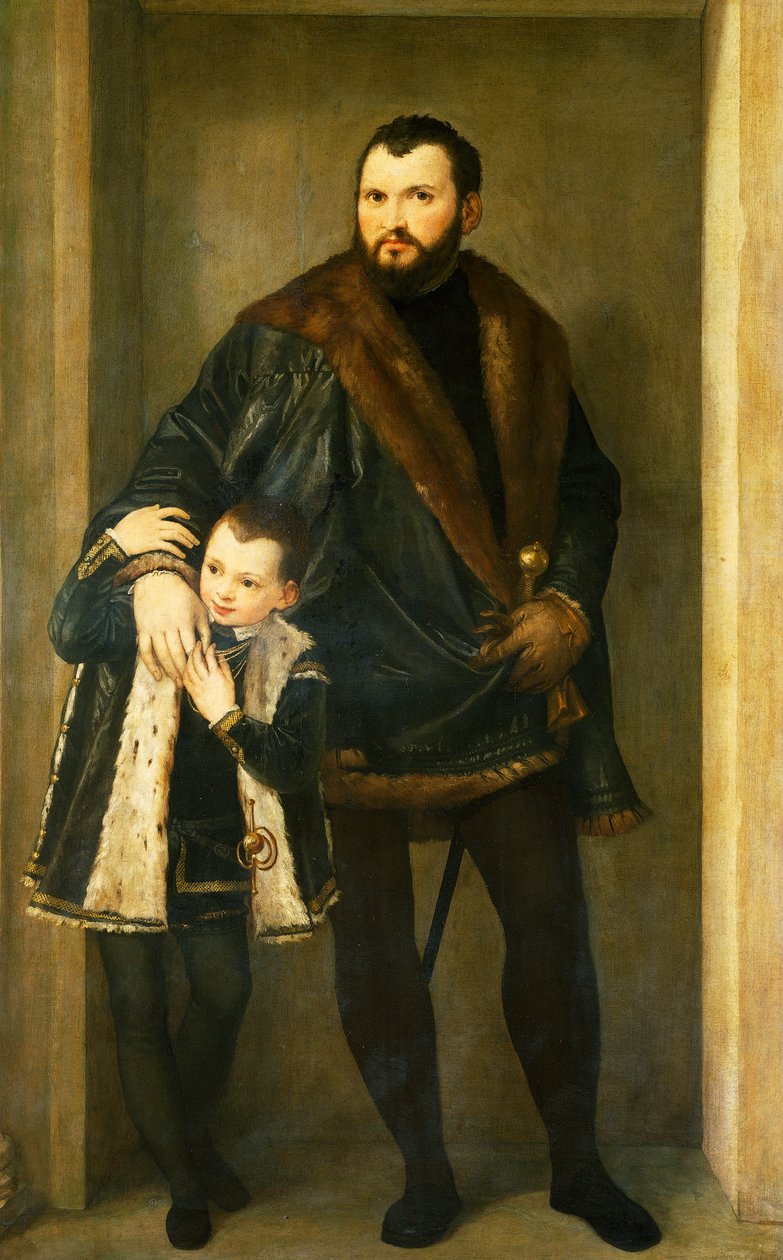 Giuseppe Da Porto z synem Adriano – Paolo Caliari znany jako Veronese (1528-1588), olej na płótnie autorstwa (1528 88) Veronese