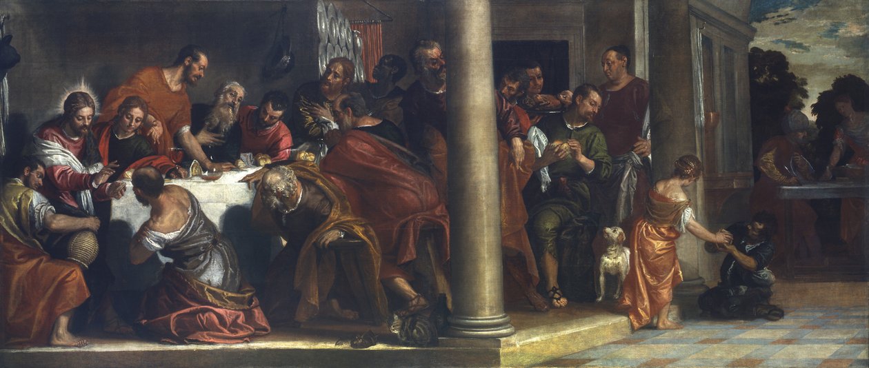 Ostatnia Wieczerza, ok. 1580 (olej na płótnie) autorstwa Veronese
