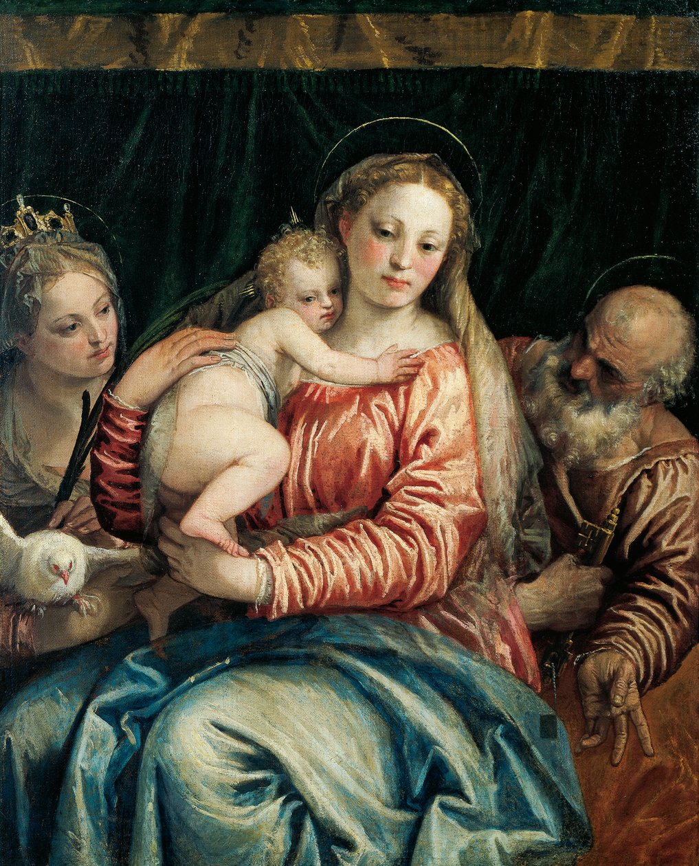 Madonna z Dzieciątkiem, św. Piotr i św. Agnieszka autorstwa (1528 88) Veronese