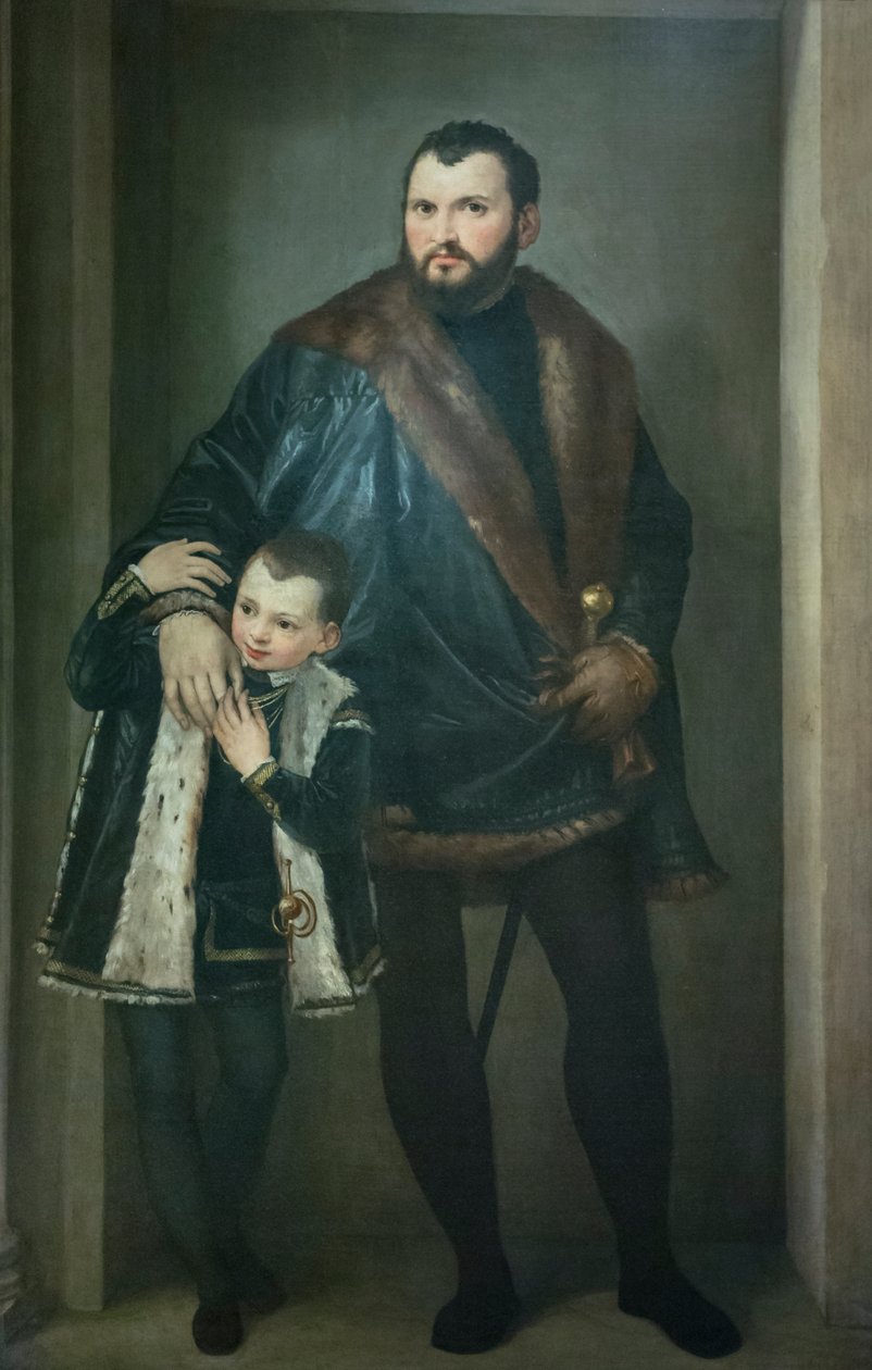 Portret Giuseppe da Porto z synem Adriano autorstwa (1528 88) Veronese