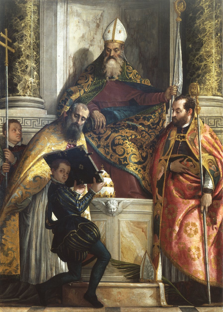 Święty Antoni opat między św Korneliuszem a św Cyprian autorstwa Veronese
